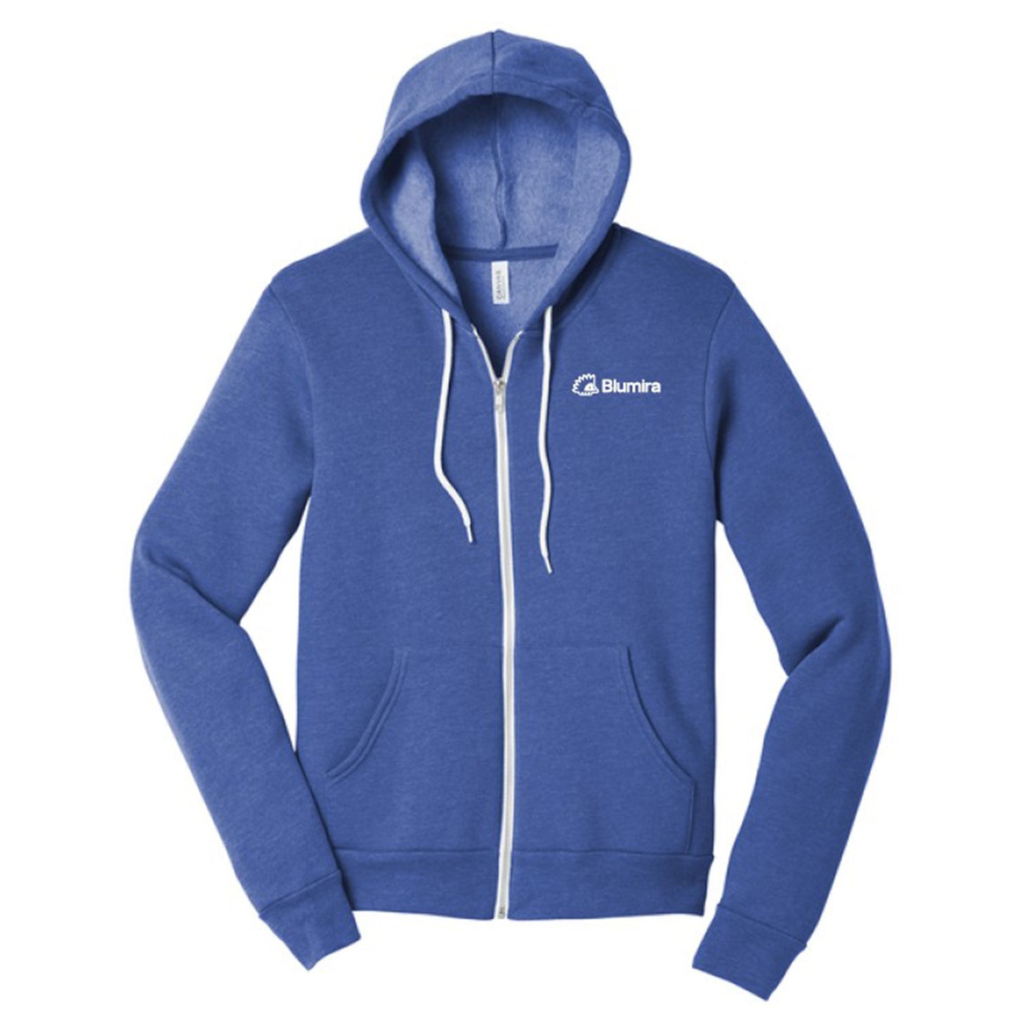 BELLA+CANVAS® Full Zip Hoodie - Heather Blue
